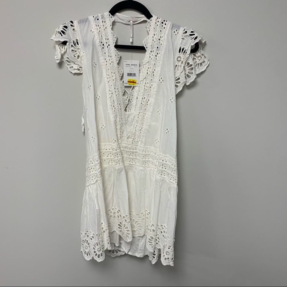 NWT! Free People lace white flower dress